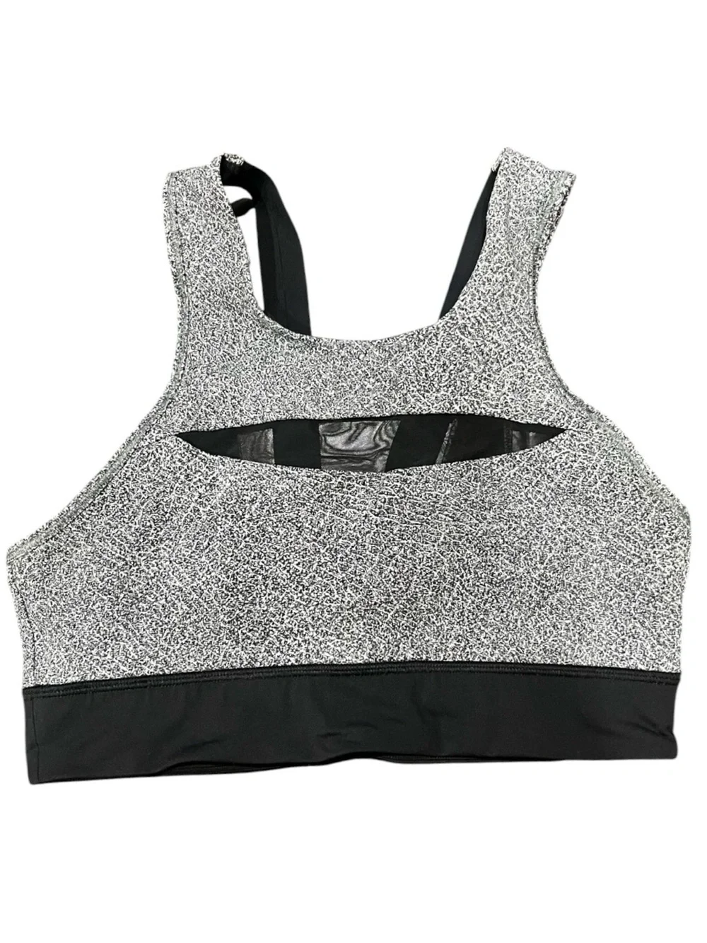 Lululemon Run The Day Bra Fractal Dark Starlight Black / Black